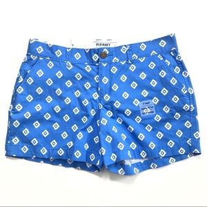 NEW Old Navy Blue Pattern 5" Chino Shorts